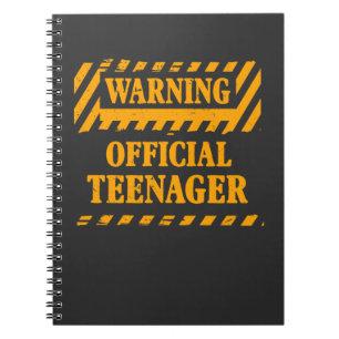 Meisjesjongen 13th Birthday Warning Officiële tie Notitieboek