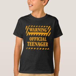 Meisjesjongen 13th Birthday Warning Officiële tie T-shirt