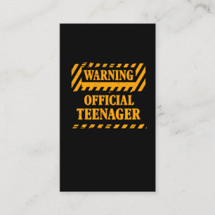 Meisjesjongen 13th Birthday Warning Officiële tie Visitekaartje