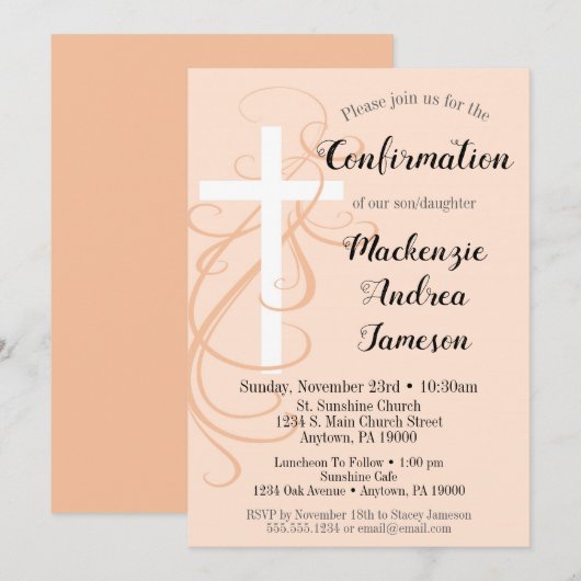 Meisjesjongen voor telkens wervelbevestiging kaart (Voorkant / Achterkant)