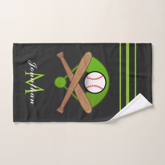 Meisjesjongens Softball Team Naam Aangepaste tekst Handdoek (Handdoek)