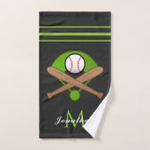 Meisjesjongens Softball Team Naam Aangepaste tekst Handdoek (Handdoek)