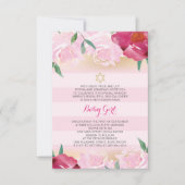 Meisjesjoodse Noemdag - Roze bloem & goud Kaart (Voorkant)