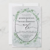 Meisjeskalligrafie we doen botanische eucalyptus kaart (Voorkant)