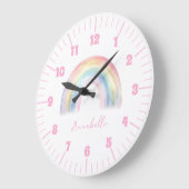 Meisjeskamer Cute Boho Regenboog Grote Klok (Hoek)