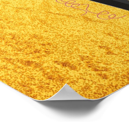 Meisjeskamer schattige gepersonaliseerde naam poster (Hoek)