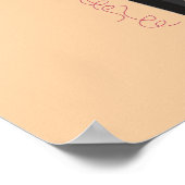 Meisjeskamer schattige gepersonaliseerde naam poster (Hoek)