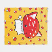 Meisjeskamer - schattige kattenpaddenstoel fleece deken (Voorkant (Horizontaal))