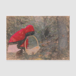 meisjeskapje Autumn Forest Sketch Art Tissuepapier