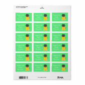 Meisjeskat in teacup-etiketten met schattige namen etiket (Full Sheet)