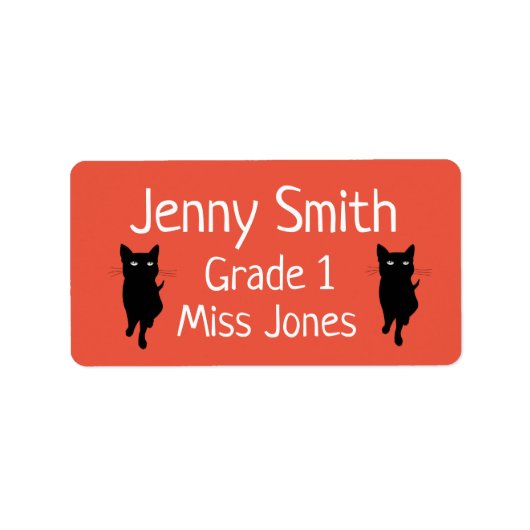 Meisjeskattenlabel Etiket (Voorkant)