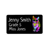 Meisjeskattenlabel Etiket (Voorkant)