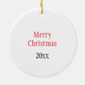 Meisjeskerstrenrennierrode neussanta hat keramisch ornament (Achterkant)