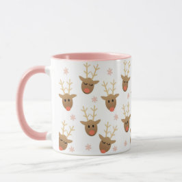 Meisjeskerstrenrenrennier Snowflakes Pattern Gold Mok