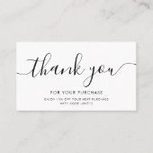 Meisjesklant Hartelijk dank voor QR-code wit Visitekaartje (Voorkant)