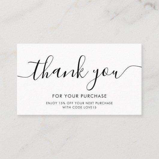 Meisjesklant Hartelijk dank voor QR-code wit Visitekaartje (Voorkant)