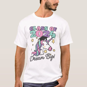 Meisjesklas van 2024 Magische Eenhoorn Afstudeermu T-shirt