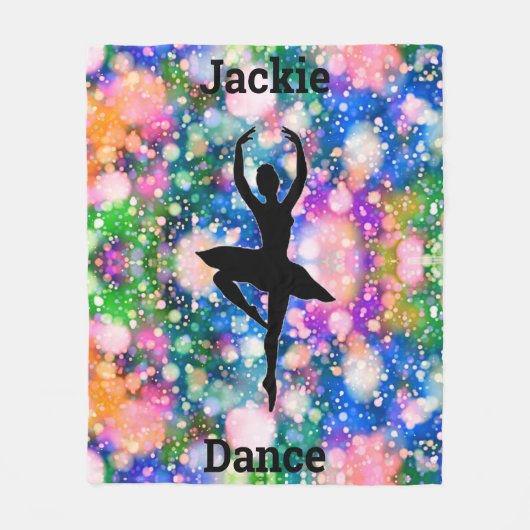 Meisjeskleur Burst Ballet Dancer Fleece Blanket Deken (Voorkant)