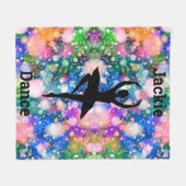 Meisjeskleur Burst Ballet Dancer Fleece Blanket Deken (Voorkant (Horizontaal))