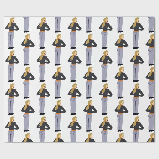 meisjesknop cadeaupapier (Vlak)