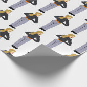 meisjesknop cadeaupapier (Hoek)