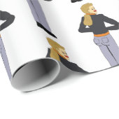 meisjesknop cadeaupapier (Rol Hoek)