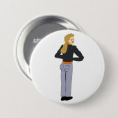 meisjesknop ronde button 7,6 cm (Voorkant /achterkant)