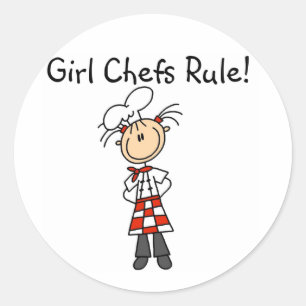 Meisjeskoks zijn de baas ronde sticker