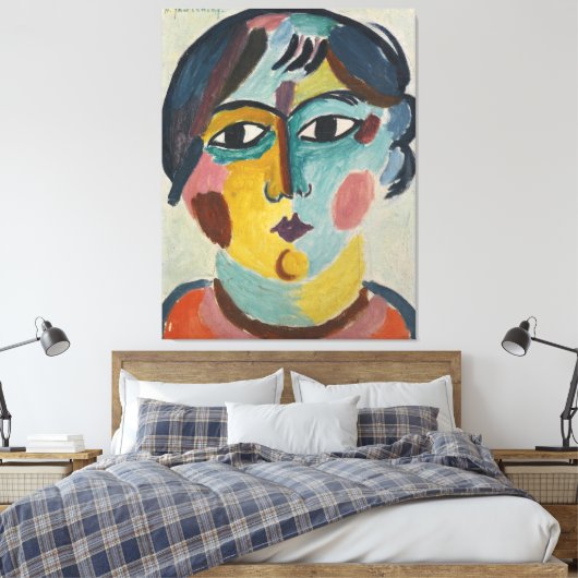 Meisjeskop – De Asiatische Canvas Afdruk (Insitu (Slaapkamer))