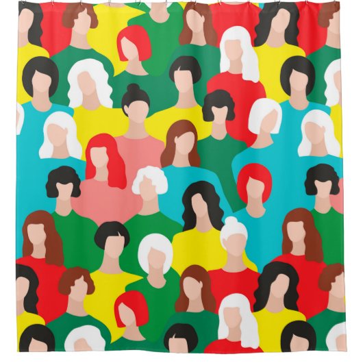 Meisjeskracht Douchegordijn (Voorkant)