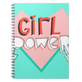Meisjeskracht. Eenvoudig ontwerp met heldere grafi Notitieboek (Voorkant)