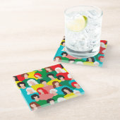 Meisjeskracht Glazen Onderzetter (Schuin)