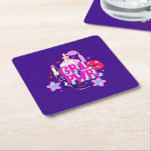 Meisjeskracht Kartonnen Onderzetters (Schuin)