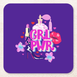 Meisjeskracht Kartonnen Onderzetters