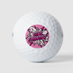 MEISJESKRACHT Leuke Retro Stripboek Roze Golfballen