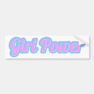 Meisjeskracht Licht Roze en Licht Blauw Bumpersticker