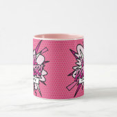 MEISJESKRACHT Naam Fun Retro Strip Pop Art Mok (Midden)