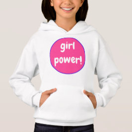 Meisjeskracht op roze en paarse hoodie trui