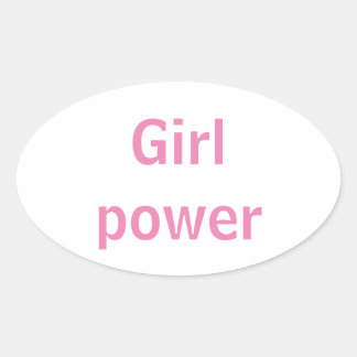 meisjeskracht ovale sticker