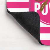 Meisjeskracht - roze-witte en gouden strepen Mouse Muismat (Hoek)