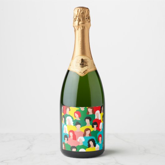 Meisjeskracht Sparkling Wijnetiket (Voorkant)