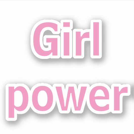 meisjeskracht sticker (Voorkant)