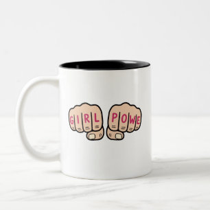 Meisjeskracht Twee-Tons Koffiemok Tweekleurige Koffiemok