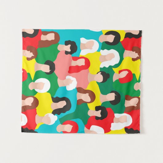 Meisjeskracht Wandkleed (Voorkant (horizontaal))