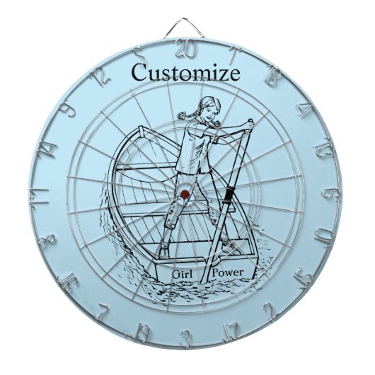 Meisjeskrachtsculpboat Thunder_Cove Dartbord (Voorkant)