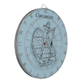 Meisjeskrachtsculpboat Thunder_Cove Dartbord (Voorkant Links)