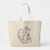 Meisjeskrachtsculpboat Thunder_Cove Grote Tote Bag (Achterkant)