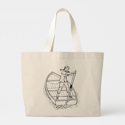 Meisjeskrachtsculpboat Thunder_Cove Grote Tote Bag (Achterkant)