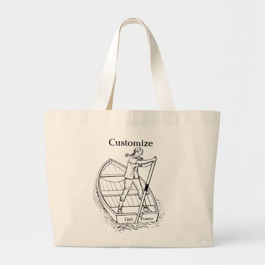 Meisjeskrachtsculpboat Thunder_Cove Grote Tote Bag (Voorkant)
