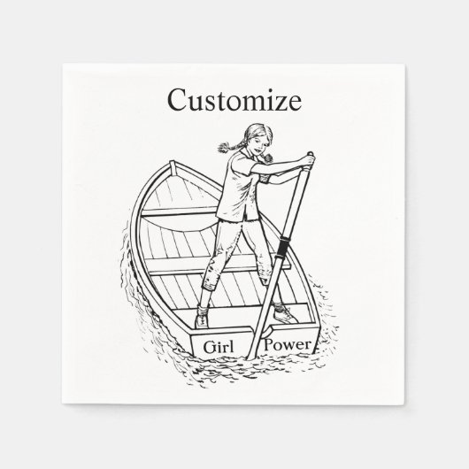 Meisjeskrachtsculpboat Thunder_Cove Servet (Voorkant)